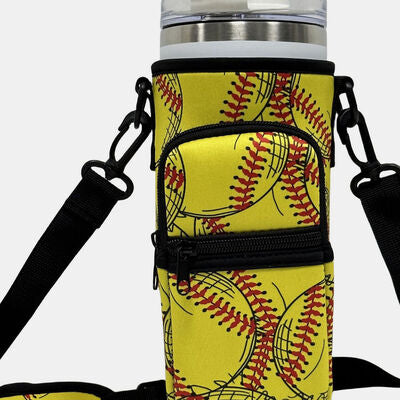 40 Oz Insulated Tumbler Cup Sleeve With Adjustable Shoulder Strap   