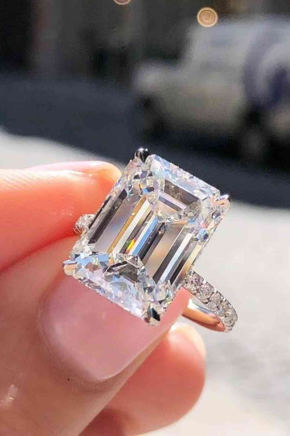 5 Carat Moissanite Side Stone Ring   