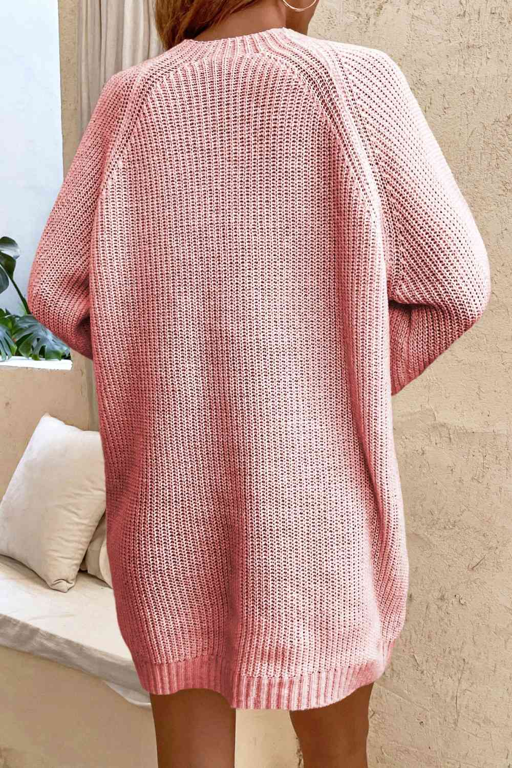 Lace-Up Mini Sweater Dress   