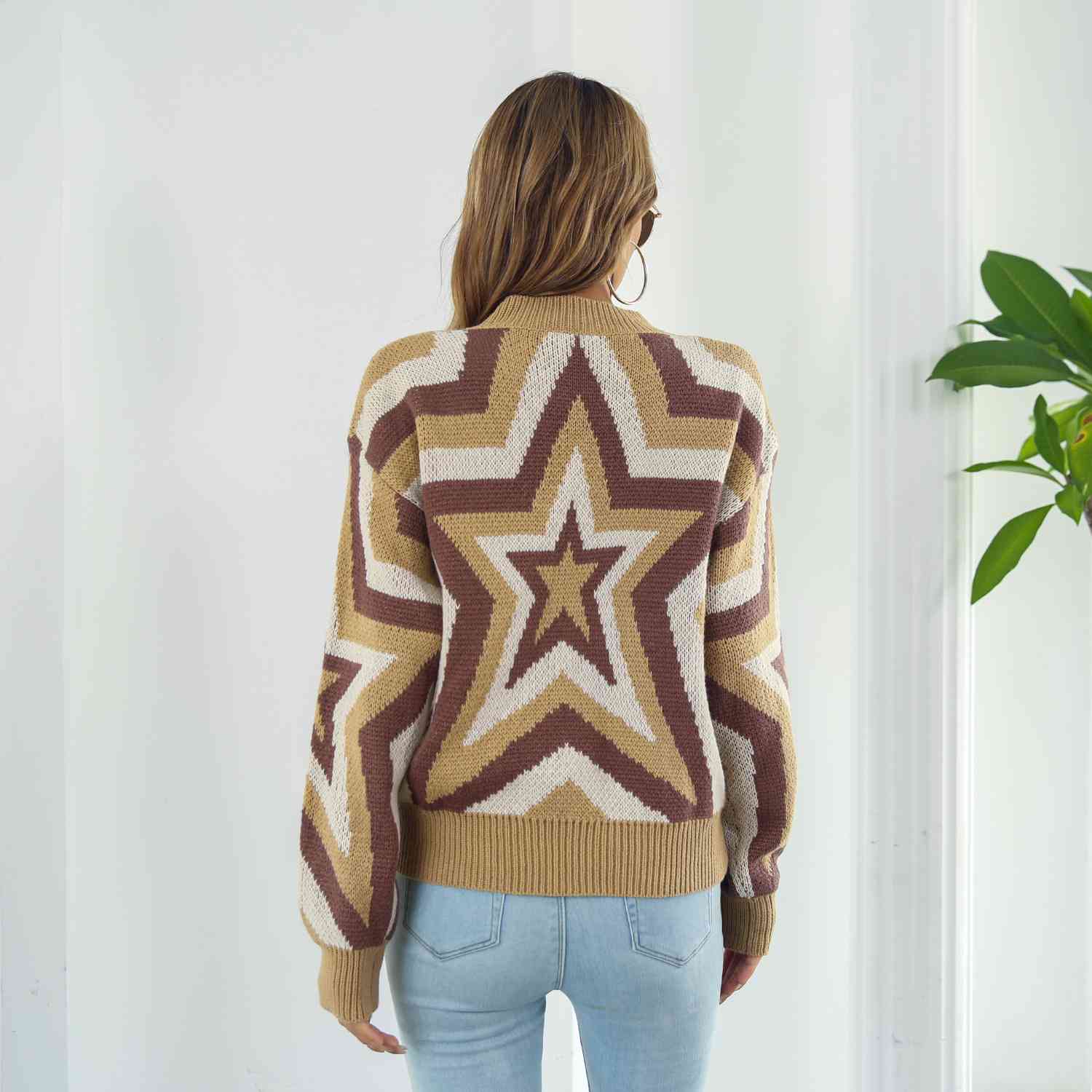 Star Dropped Shoulder Sweater   
