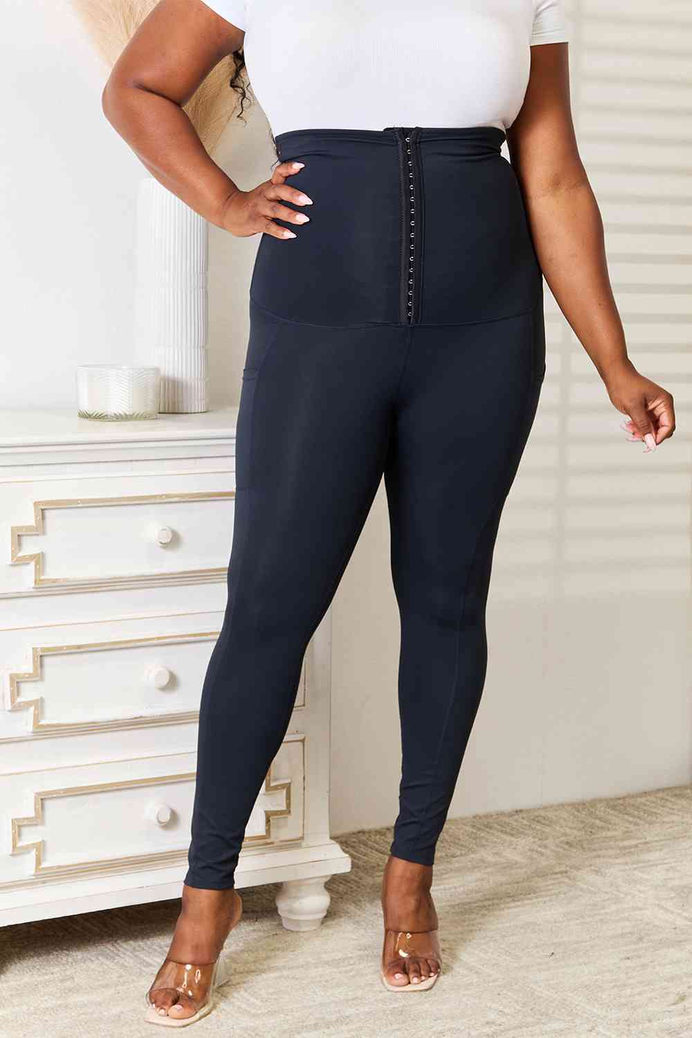 Heimish Full Size Waist Trainer Corset Leggings   