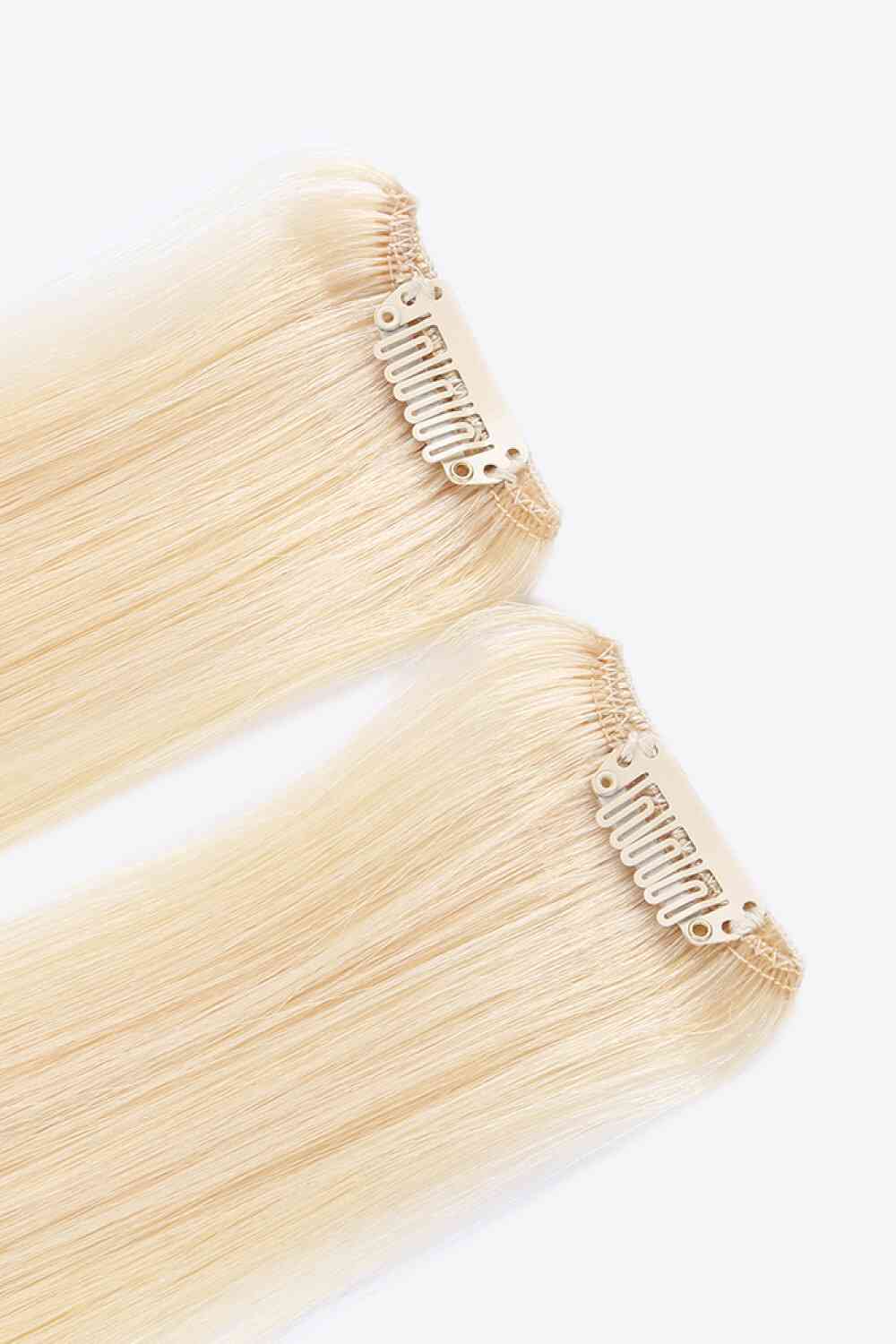 20" 120g Clip-in Hair Extensions Indian Human Hair in Blonde   