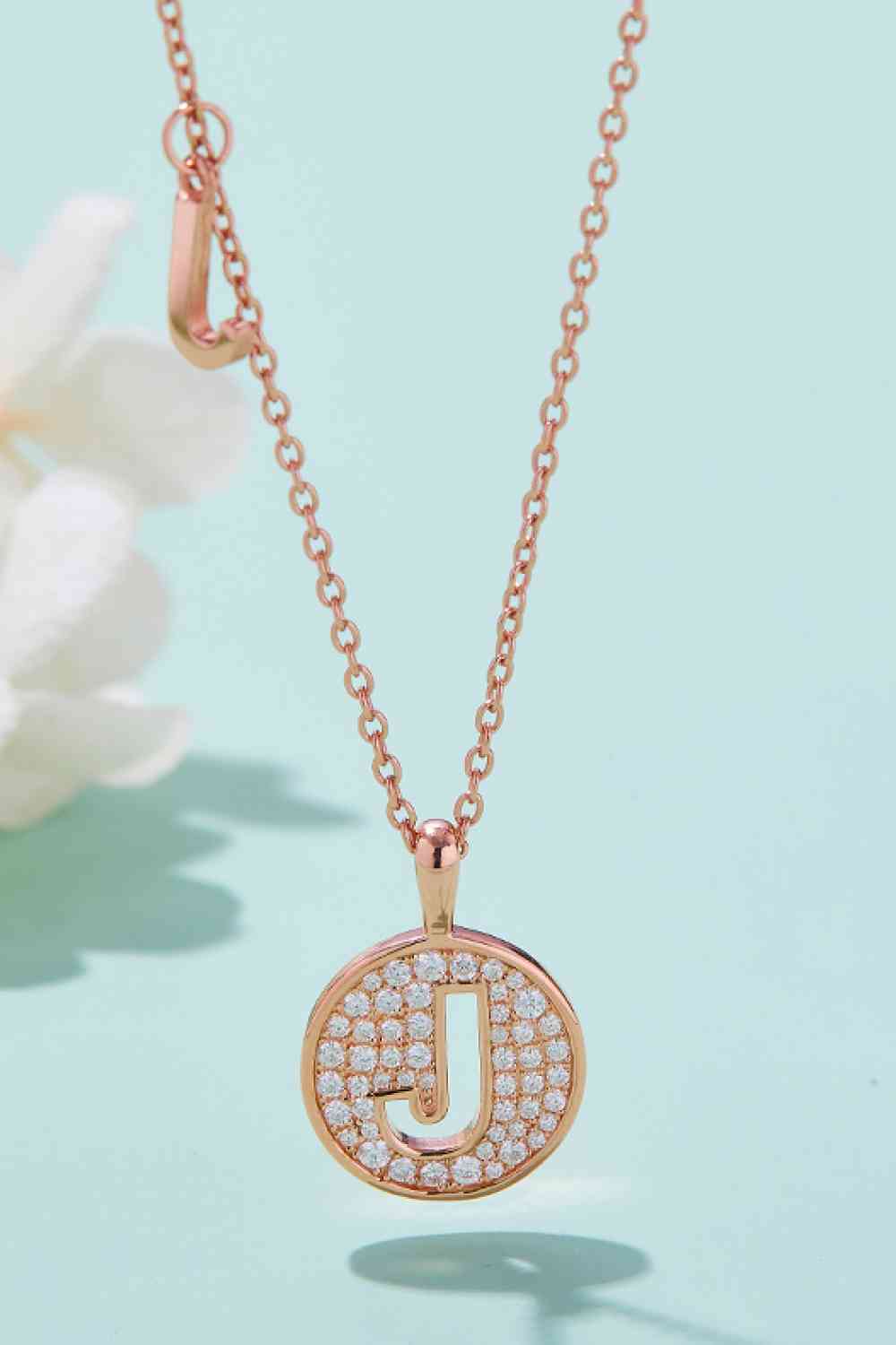 Moissanite A to J Pendant Necklace   