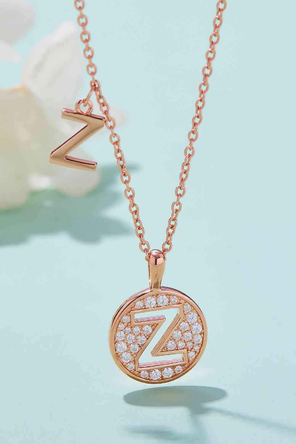 Moissanite U to Z Pendant Necklace Z One Size 