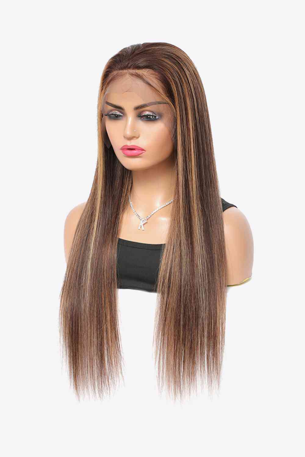 18" 160g  Highlight Ombre #P4/27 13x4 Lace Front Wigs Human Virgin Hair 150% Density   