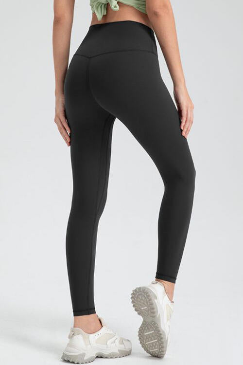 Wide Waistband Slim Fit Active Leggings   
