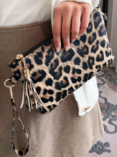 Printed Tassel PU Leather Wallet   