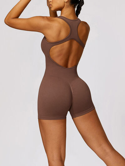 Racerback Cutout Active Romper   