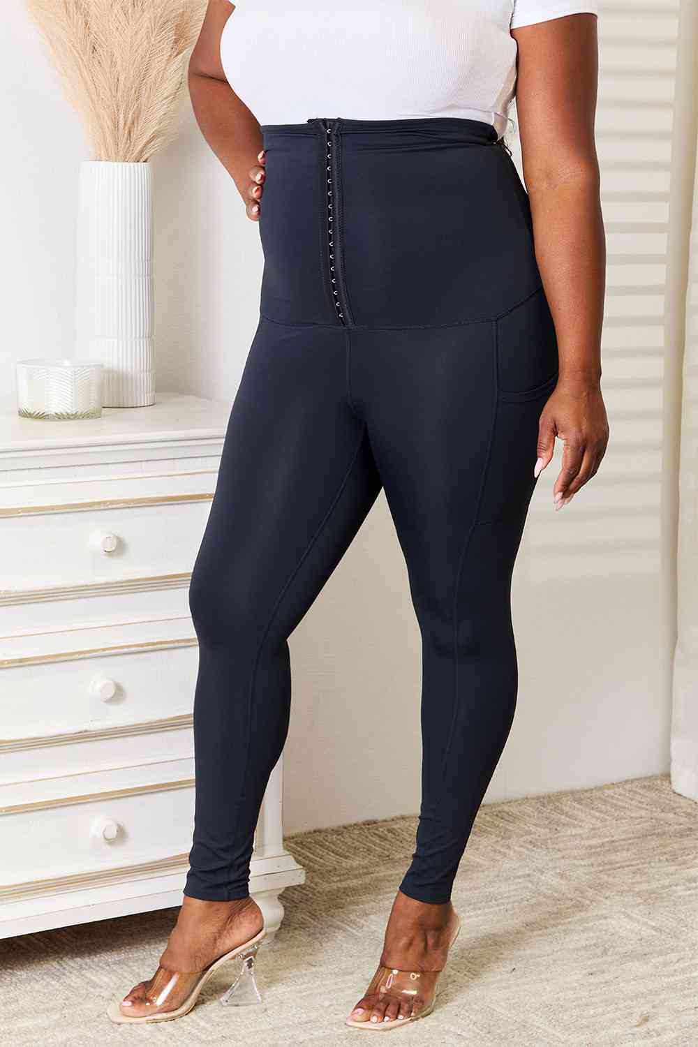 Heimish Full Size Waist Trainer Corset Leggings   