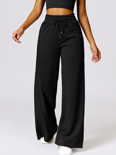 Drawstring High Waist Active Pants   