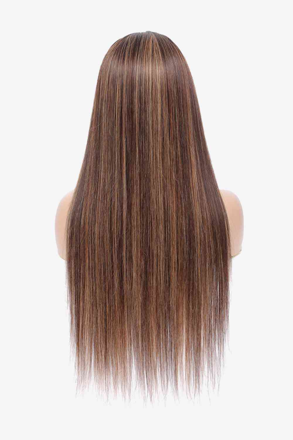 18" 160g  Highlight Ombre #P4/27 13x4 Lace Front Wigs Human Virgin Hair 150% Density Brown/Blonde Highlights One Size 