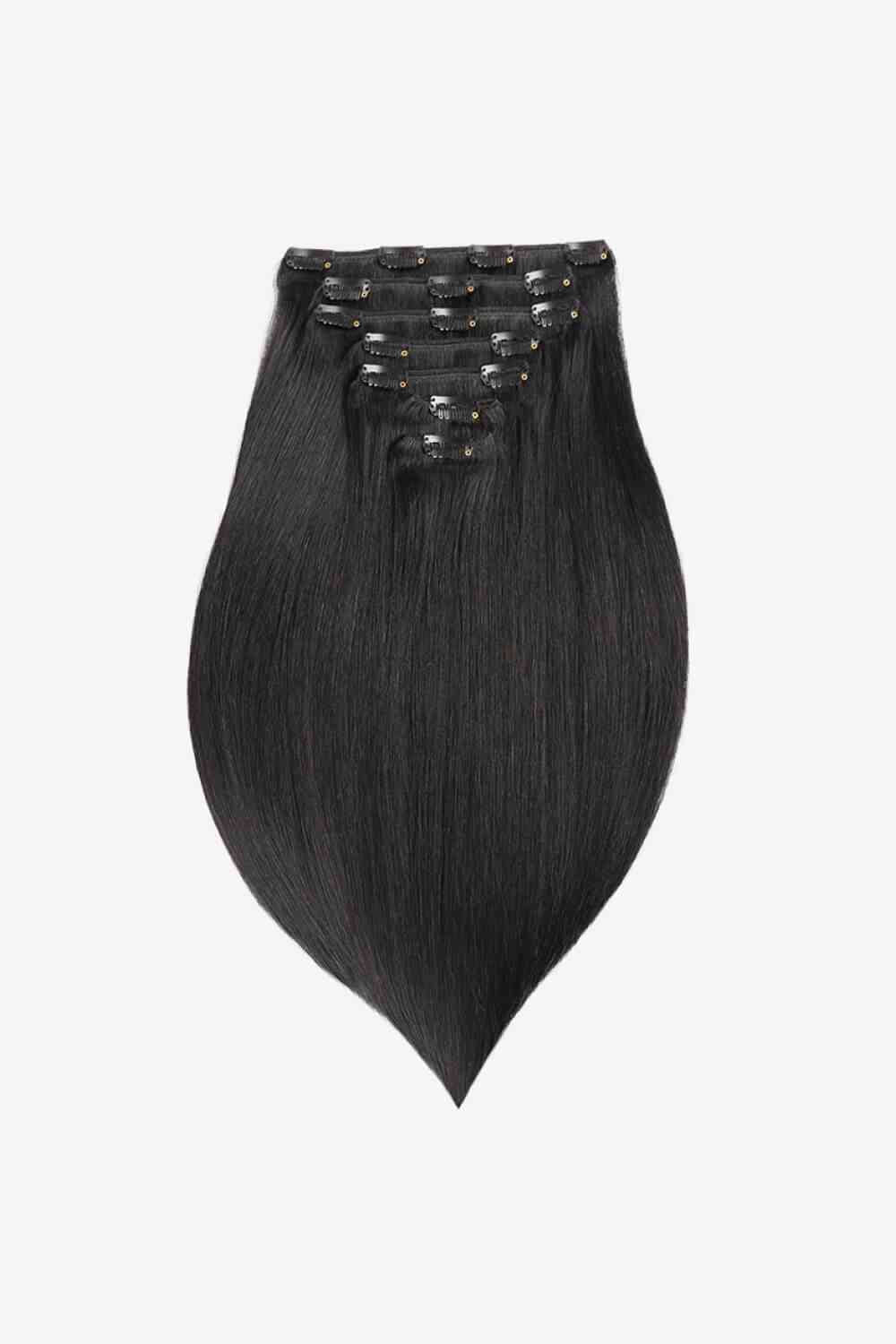 18" 120g Clip-In Hair Extensions Indian Human Hair   