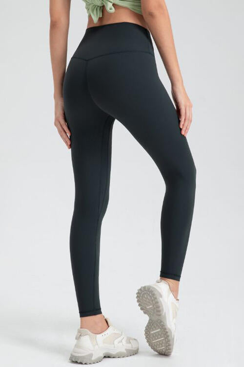 Wide Waistband Slim Fit Active Leggings   