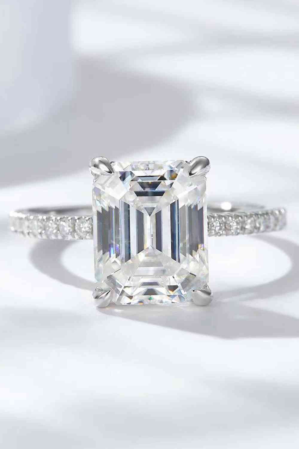 5 Carat Moissanite Side Stone Ring   