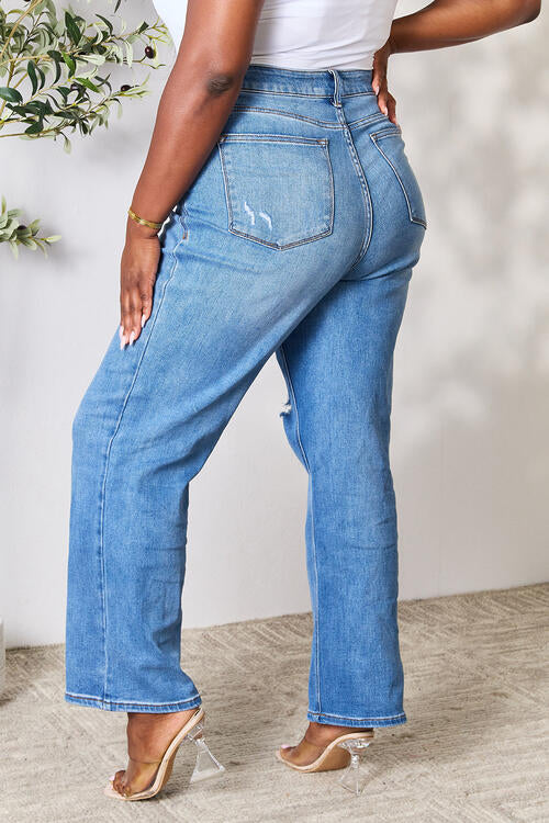 Judy Blue Full Size High Waist Distressed Jeans   